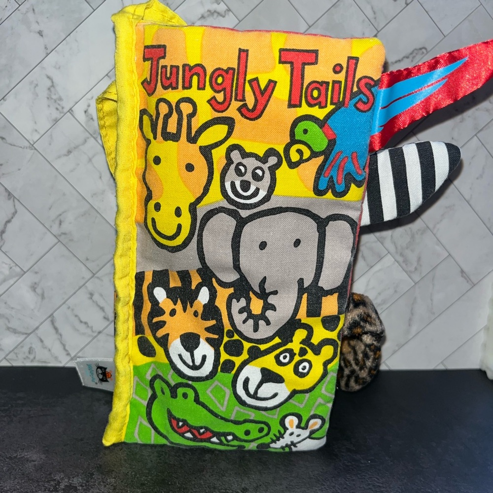 Jellycat Jungly Tails Cloth Book